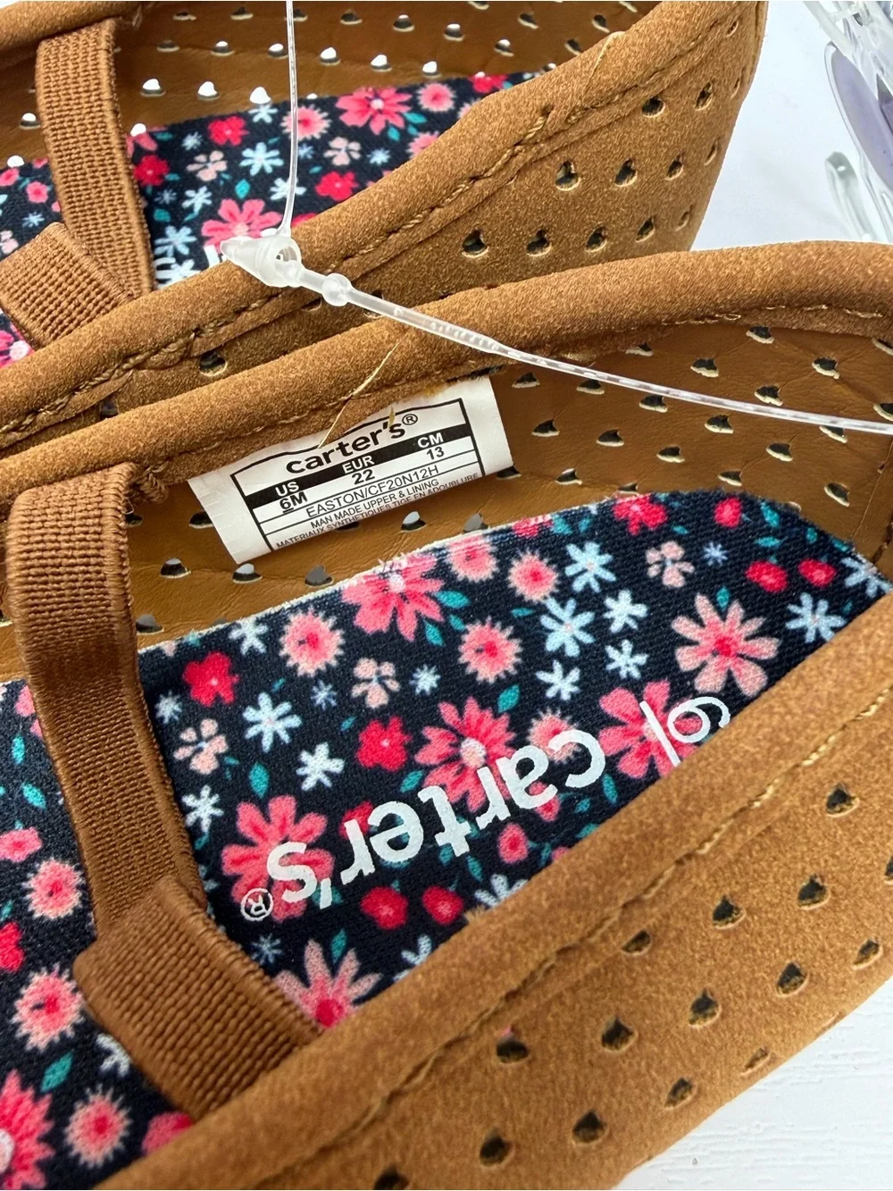 Carter's Toddler Girls Brown Perforated Mary Jane Ballet Flats Shoes Size 6 NWT